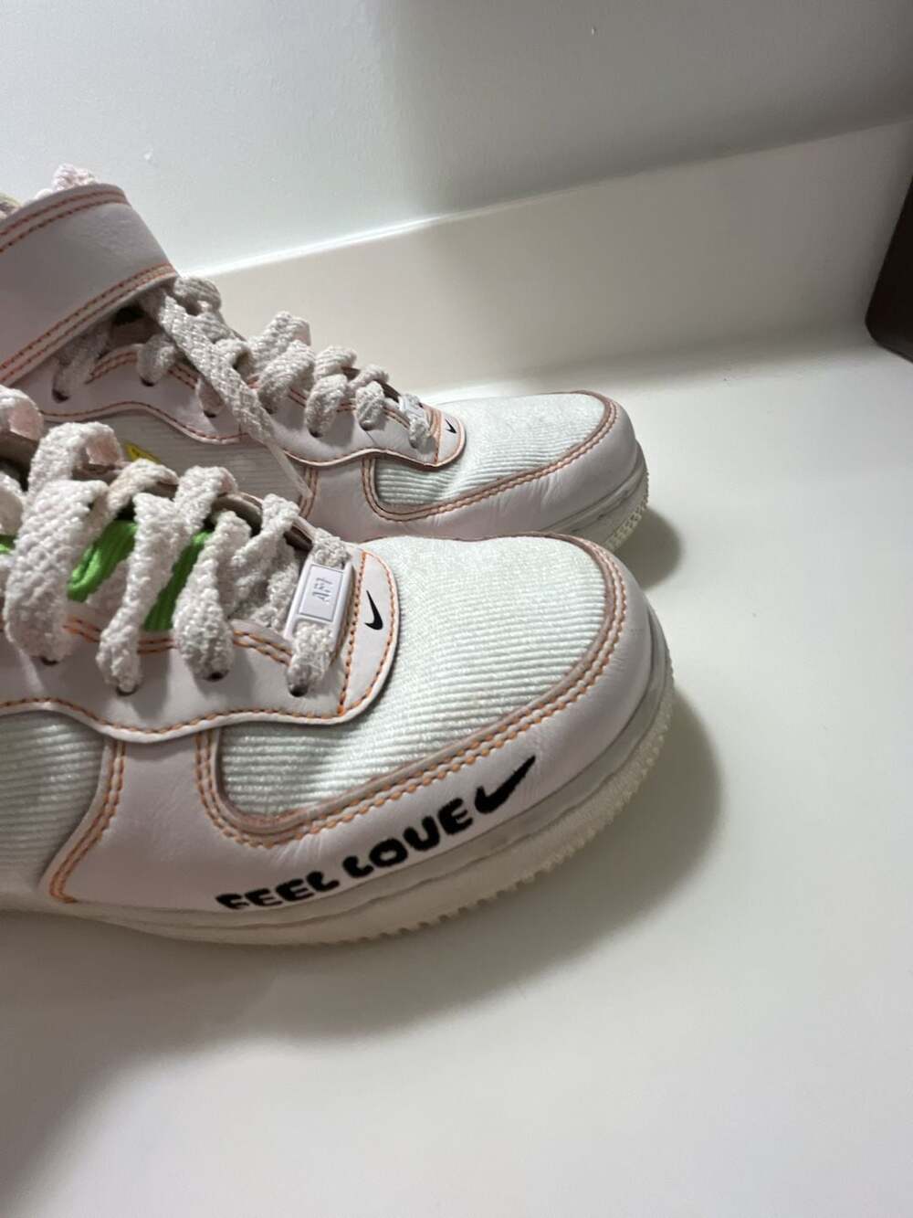 Nike Air Force 1 Mid Feel Love Sneaker, Women's Size 8, White